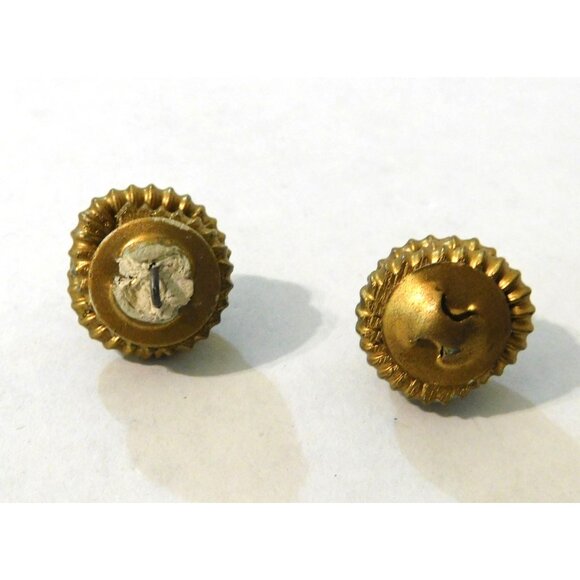 Vintage Gold-Tone Knotted Buttons Set of 2 Acrylic .5 Inch - Picture 3 of 5